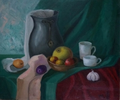 Натюрморт на зеленом